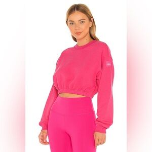 Alo Yoga Devotion‎ Crew Neck Pullover XS Neon Pink